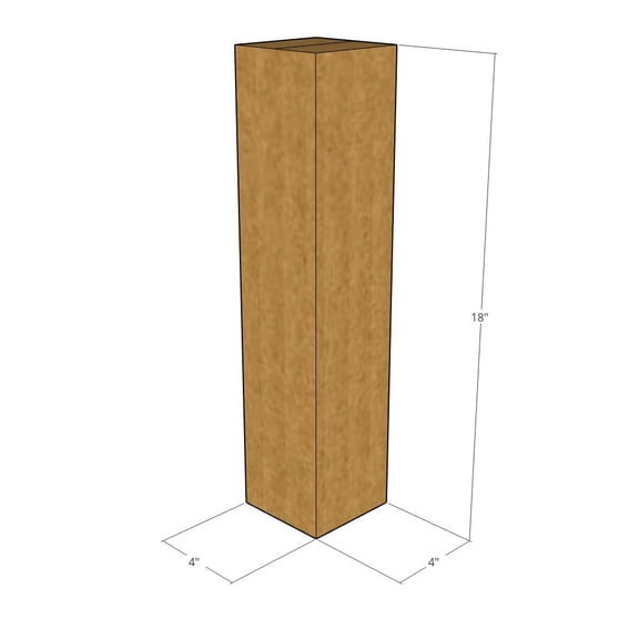 4x4x18 Kraft Brown Corrugated Shipping Boxes, 32 ECT Single-Wall, Qty 5