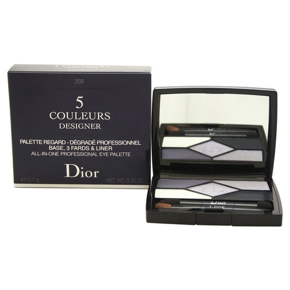 5 Couleurs Designer All-In-One Professional Eye Palette - # 208 Navy Design by Christian Dior for Women - 0.2 oz Palette