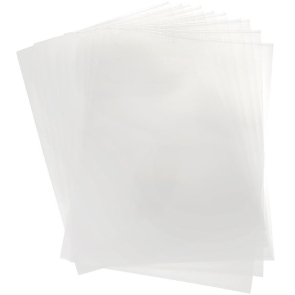 5 Count A4 Three-sided Cover Adhesive Clear Poly Envelopes Documents Bag Office