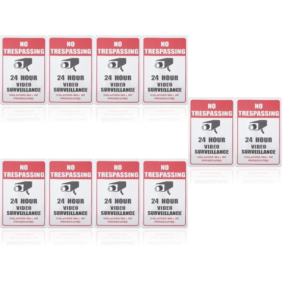 ORDDIART Public Monitoring Sign Assorted Color Durable Easy to Install