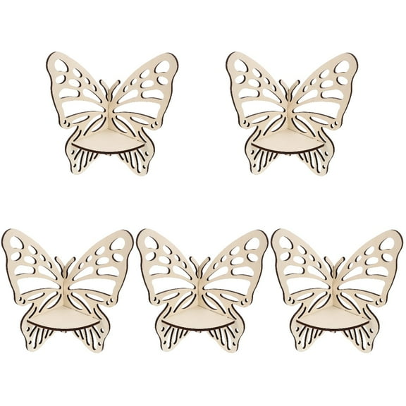 FOMIYES Butterfly Wooden Wall Shelf Brown Decorative Display Stand for Storage