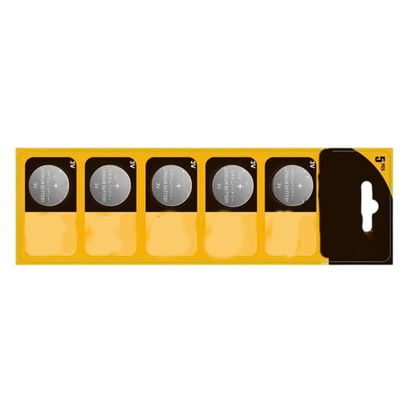 5-Count CR2032 3V Coin Button Batteries 160/200mAh For Low Power Electronics