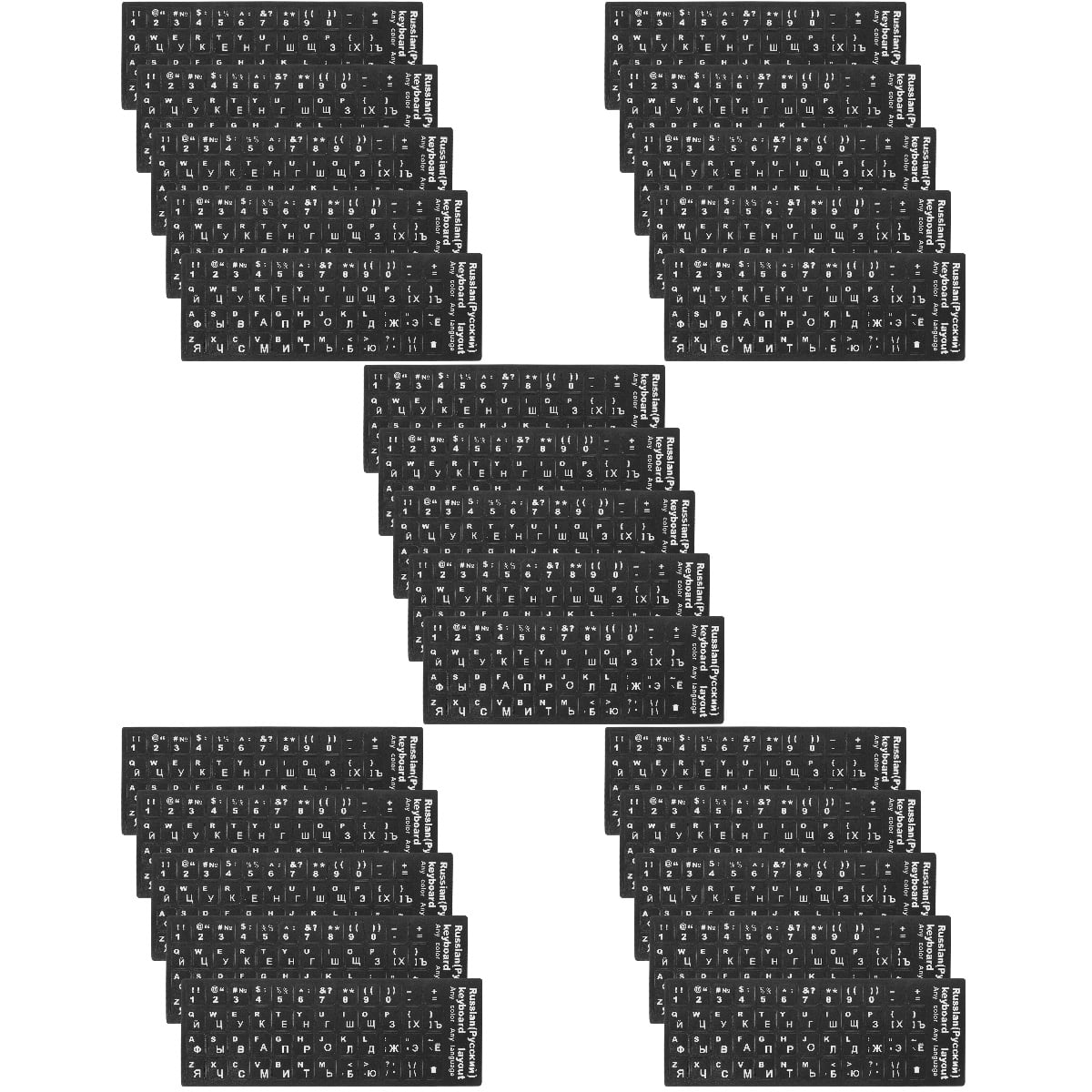 5 Count Desktop Keyboard Stickers Laptop Replacement Keys Film ...