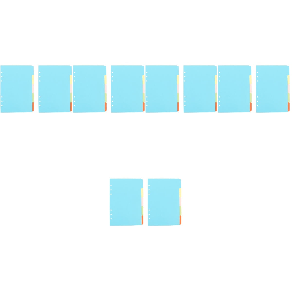 5 Count File Dividers with Tabs Colored Pages Diary 6 Rings - Walmart.com