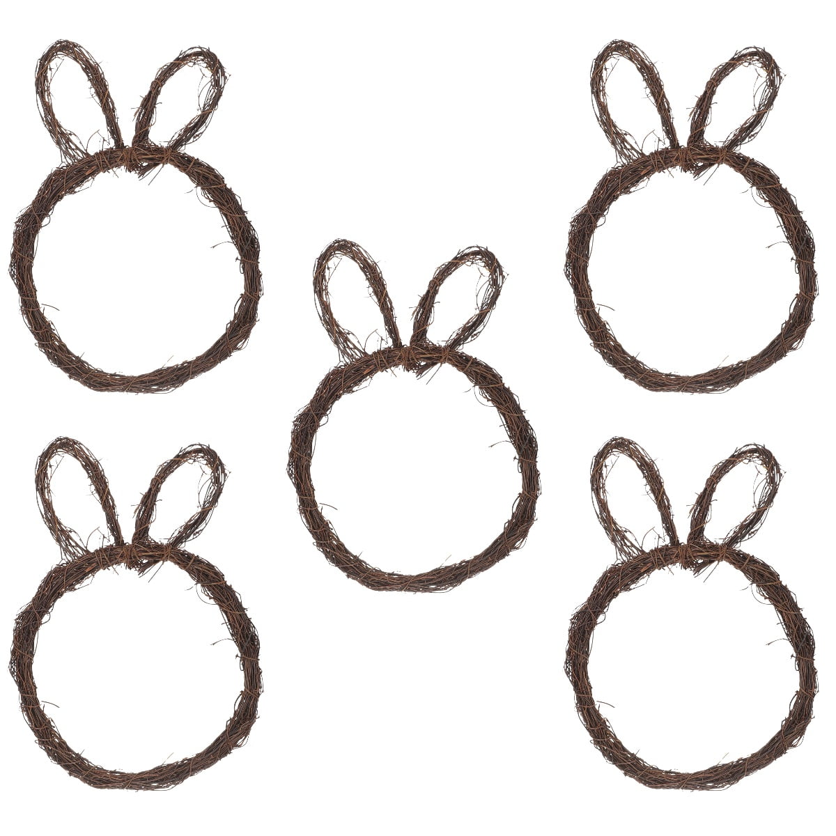 5 Count Garden Rabbit Statue Moss Bunny Decor Garland DIY Creative Decoration
