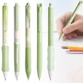 thumbnail image 1 of 5 Count Gel Ink Pen Set, 0.5mm Fine Point, Smooth Writing No Smear Pens, Retractable Black Ink Pens for Journaling, Aesthetic Office Supplies, Class Note-Taking (Green), 1 of 8