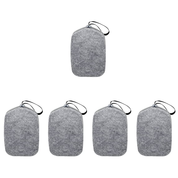 5 Count Glasses Bag VR Storage Pouch Travel Tech Organizer Hard Case Grey