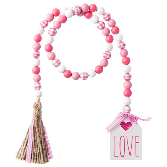 5 Count Hanging Tassel Beaded Pendant Beads Decorations Chic Pink