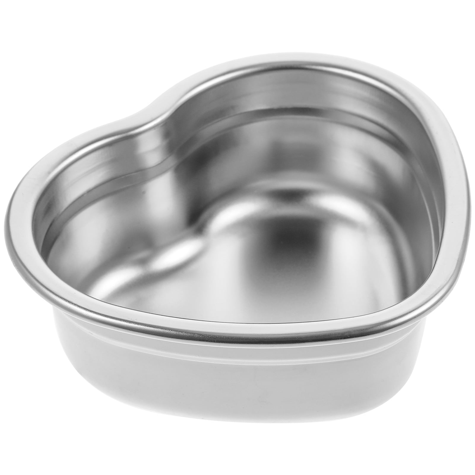 5 Count Heart Shaped Snack Plate Stainless Steel Dish Cake Pan Jewelry