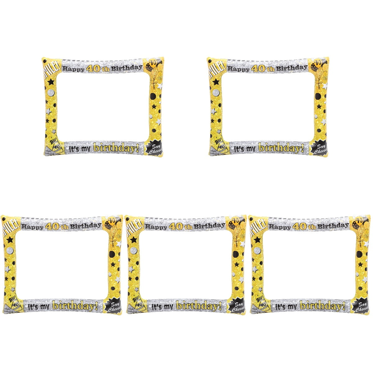 5 Count Inflatable Selfie Frame Photo 40th Birthday Booth - Walmart.com