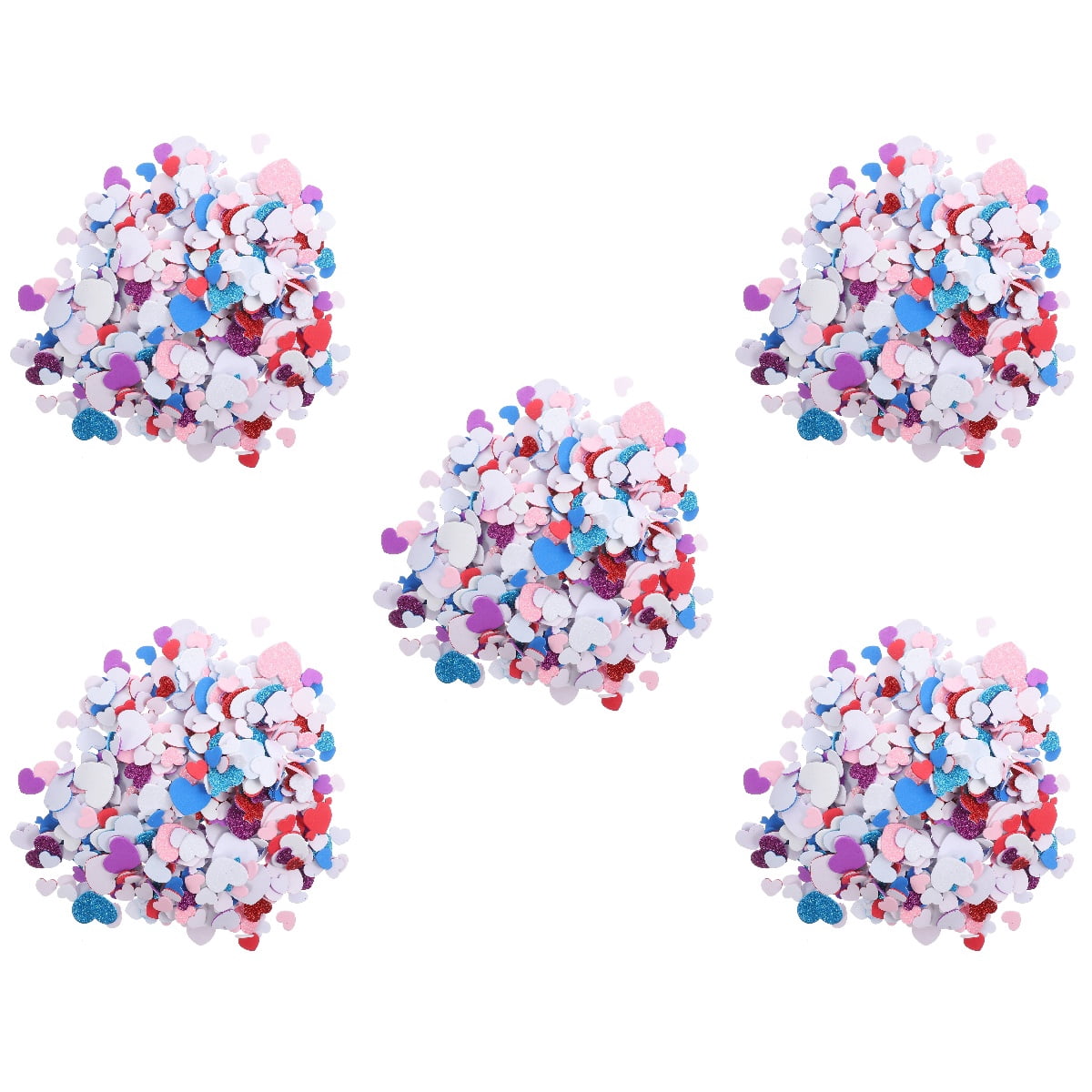5-Pack Valentine’s Day Love Stickers for Envelopes, Romantic Heart Decals for Couples, Wedding and Decoration