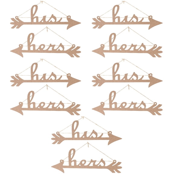 5 Count Photo Wedding Sign Chair Accessories Reception Decor Bride