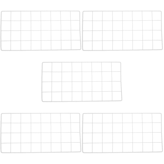 5 Count Picture Frame Wall Photo Display Stand Grid Storage Holder Room Decor White