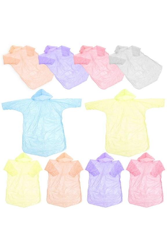 5 Count Professional Adult Poncho Cycling Raincoat Waterproof Clear Jackets Travel Child