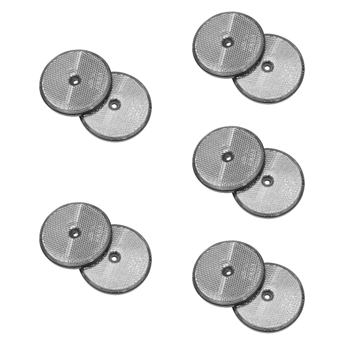 5 Count Reflective Round Reflector Screw on Trailer