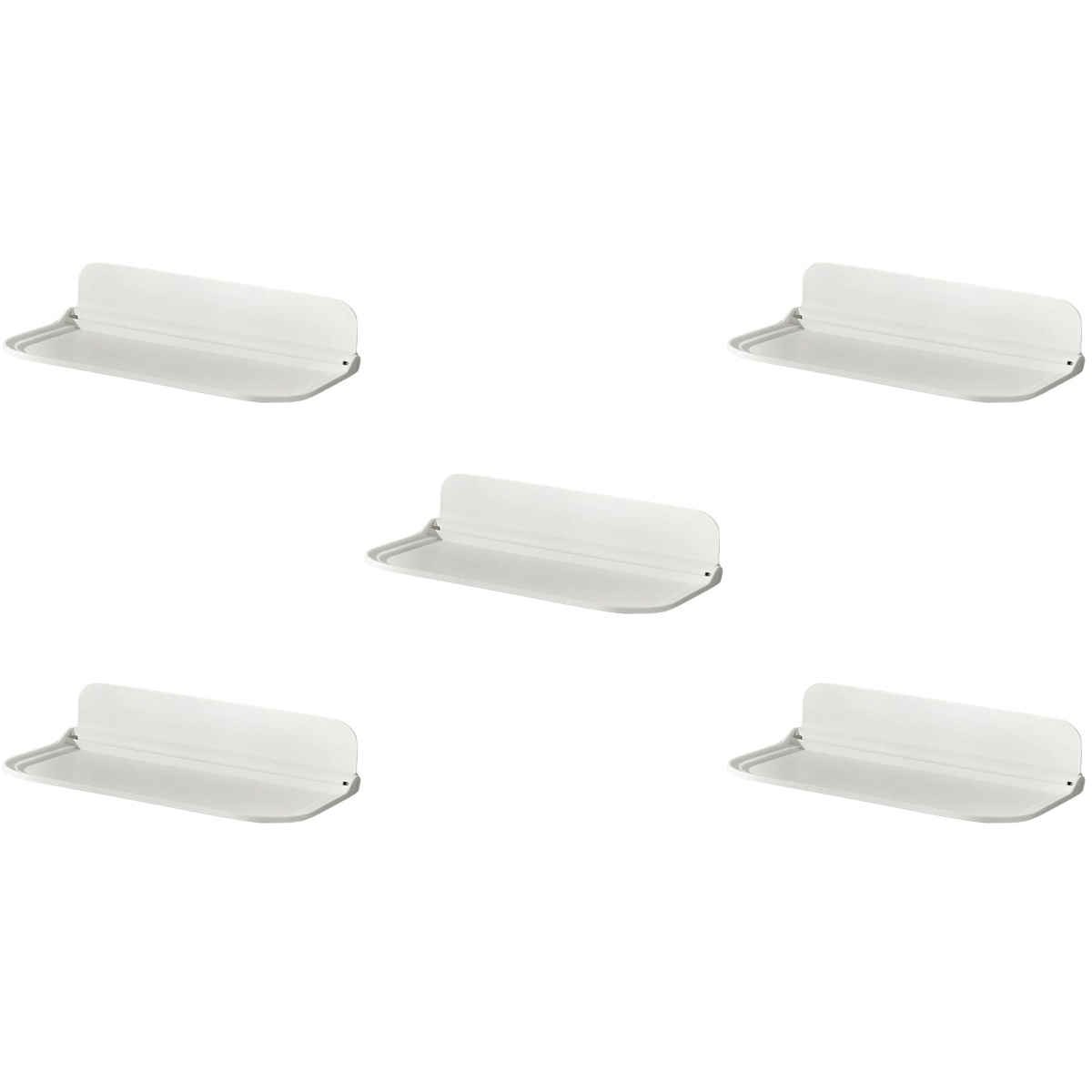 5 Count Settop Routing Box Wall Shelf Shelves for Bathroom Storage