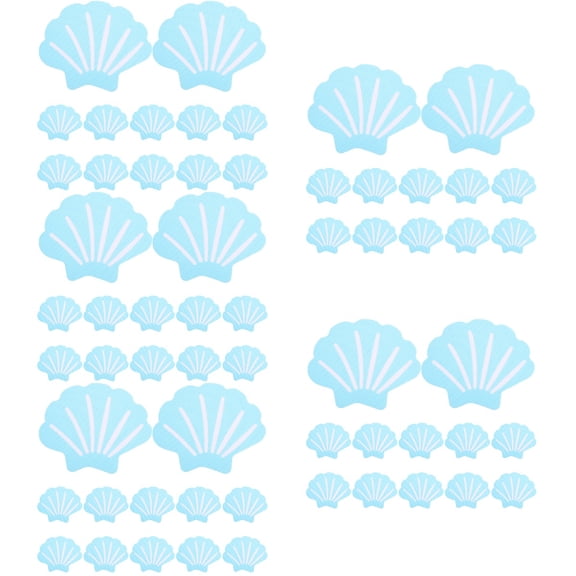 5 Count Tape Enclosure Shell Bath Sticker Child 9.40X7.70X0.10CM Blue