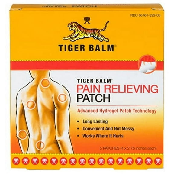 5 Count Tiger Balm Flexible Pain Relieving Patch Ingredients Penetrate, Each