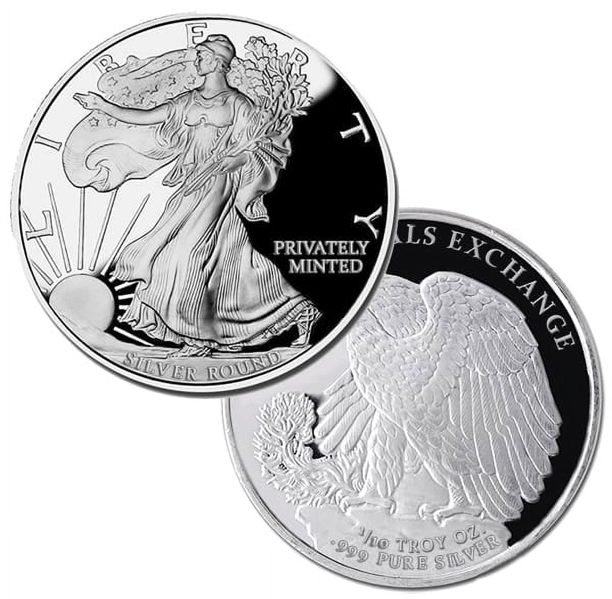 MONEY METALS MINT 5 Count Walking Liberty 1/10 Oz Silver Rounds
