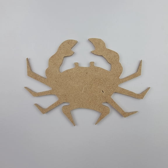 5"Crab, Unfinished Wood Art Shape by Wooden Craft Cutouts, 1-8 Thickness