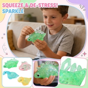 5" Crystal Glitter Diamond Dinosaur Squishy Toys, Slow Rising Malt Sugar Squeeze, Soft Calming Stress Relief Accessory, Random Style