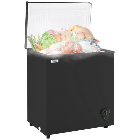 5 Cu ft Freezer, Chest Freezer,Black