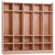 5-Cubby Wall Mount Kids Toy Storage Organizer, Household Classroom Display Shelf