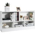 thumbnail image 1 of 5 Cube Bookcase, Wood Bookshelf with Open Storage Shelves, Modern Display Shelf, Low Bookshelves and Bookcases, Small Book Shelf for Bedroom, Living Room, Hallway, Kid’s Playroom (White), 1 of 6