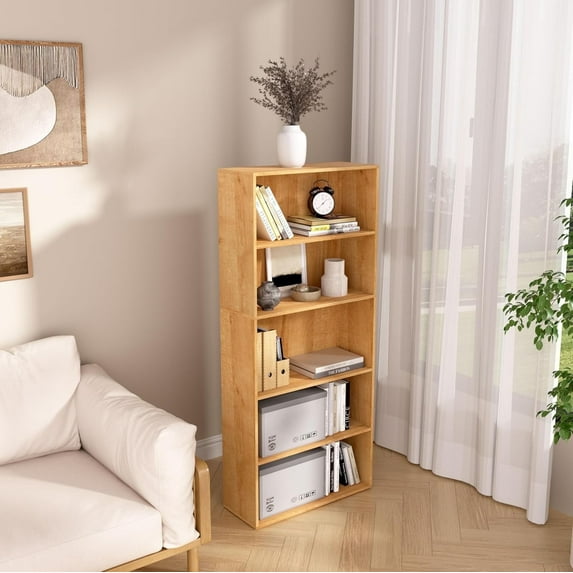 5 Cube Open Shelf Bookcase, Storage Organizer Shelves for Bedroom Closet, Space Saving 6 Layer Bookshelf, Compact Bookcase Unit Ideal for Small Spaces,23.39*9.25*52.05 in