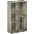 thumbnail image 1 of 5-Cube Reversible Open Shelf, French Oak Grey, Multifunctional Shelf Storage Organizer for Home Decor, 1 of 5