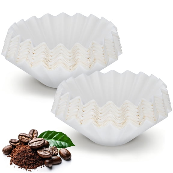 DTFMZOV 5 Cup Basket Coffee Filter, 250 Count Coffee Filters for 5 Cup Coffee Maker, Disposable Paper Coffee Filters for Mini Brew, White