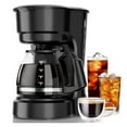 thumbnail image 1 of 5-Cup Drip Coffee Maker with Anti-Drip System, Food-Grade Compact Coffee Machine with Removable Funnel, Warm Plate, Dishwasher-Safe Glass Carafe, Portable Coffee Maker for Home & Office Use, 1 of 8