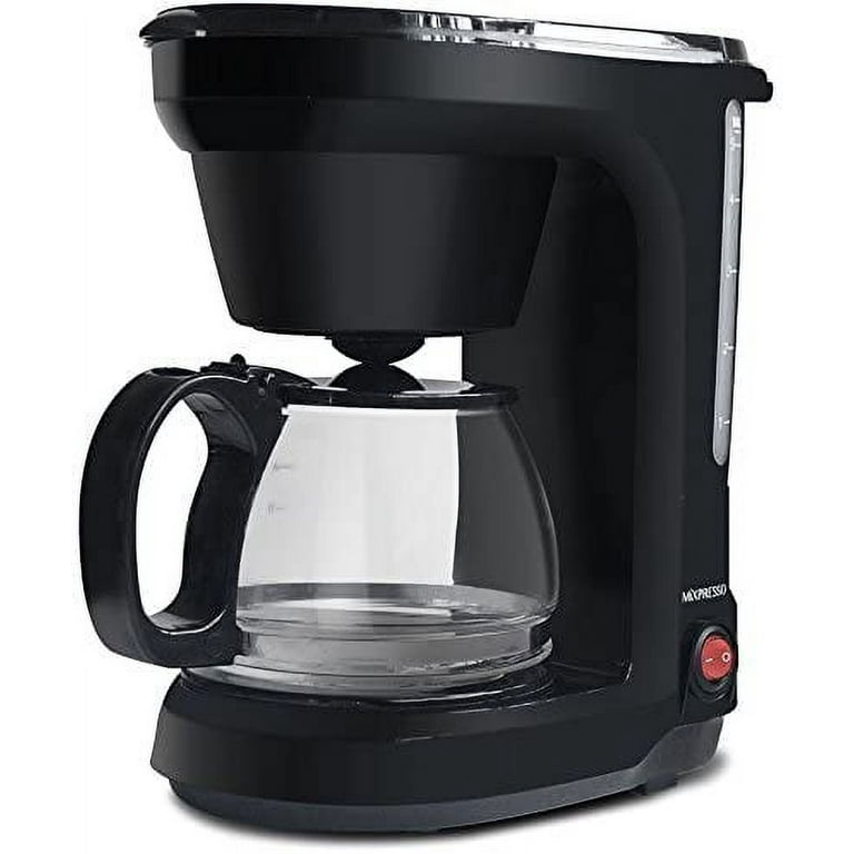 Mixpresso RNAB075575CR4 mixpresso 8-cup drip coffee maker programmable,  coffee pot machine including reusable and removable coffee filter, black  elec