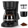 thumbnail image 1 of WAA 5 Cup Drip Coffee Maker,Programmable Delay Brew,Auto Shut-Off,Reusable Filter 25oz Tank,Black, 1 of 9