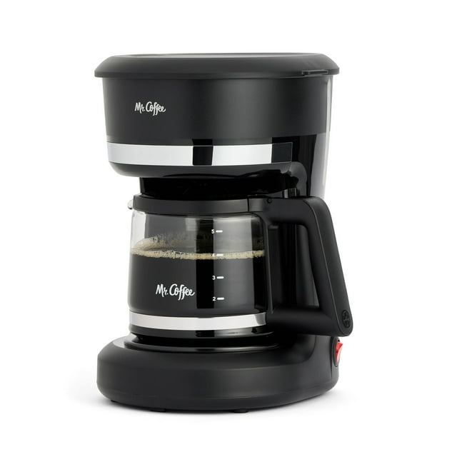 5-Cup Switch Coffee Maker Black: Small Drip Coffee Machine, Electric, Paper Filter, 25 oz Capacity