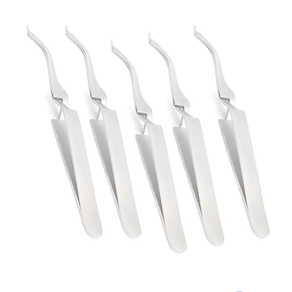 5 Curved Articulating Paper Holder Pliers Tweezers Forceps Serrated Stainless Ss