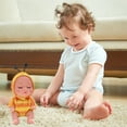 thumbnail image 1 of 5" Cute Small Baby Doll Newborn Baby All Vinyl Reborn Baby Dolls for Girls Swivel Mini Dolls 16 cm Crying Baby DIY Toys for Ages 3+, 1 of 6