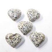 5 Dalmatian Hearts Combined Weight of 430 Grams #443-1 Gemstone Hearts