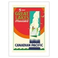 thumbnail image 1 of 5 Day Great Lakes Cruises - Canadian Pacific Navigation - Vintage Ocean Liner Travel Poster by Norman Fraser c.1939 - Fine Art Matte Paper Print (Unframed) 18x24in, 1 of 4