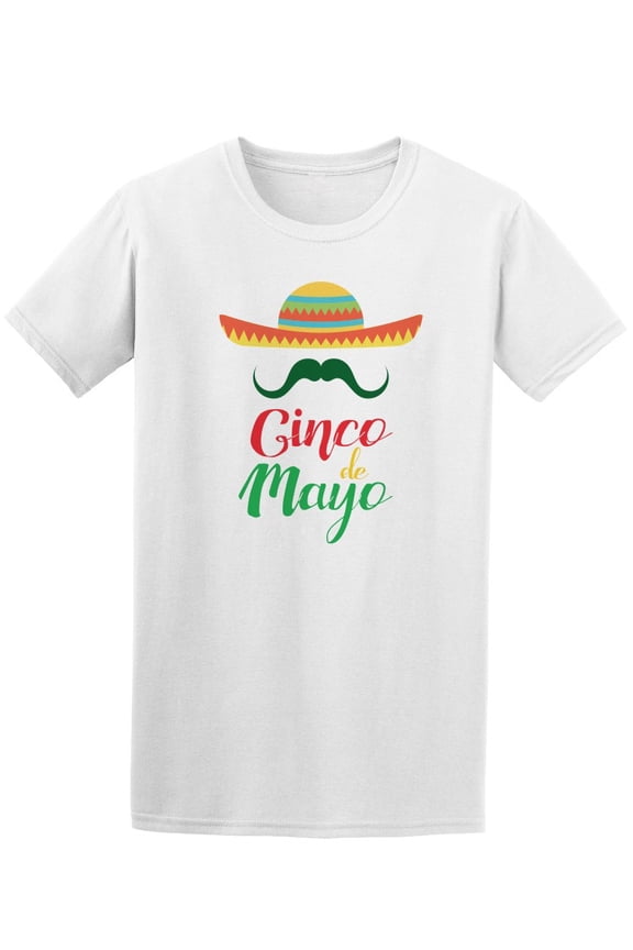 5 De Mayo Sombrero T-Shirt Men -Image by Shutterstock, Male Medium