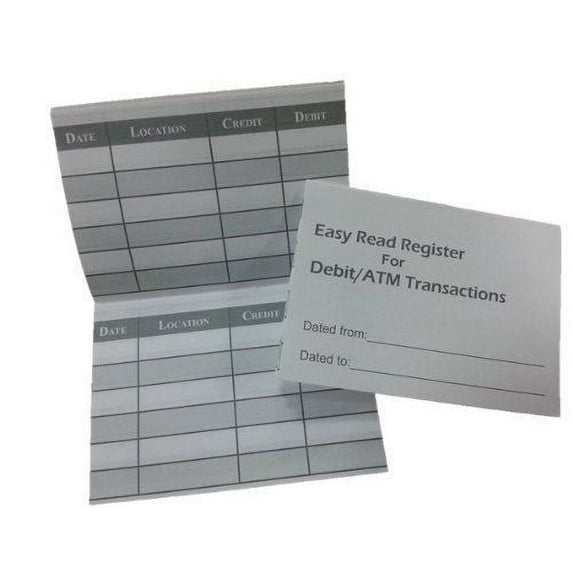 5 Debit ATM Mini Checkbook Registers