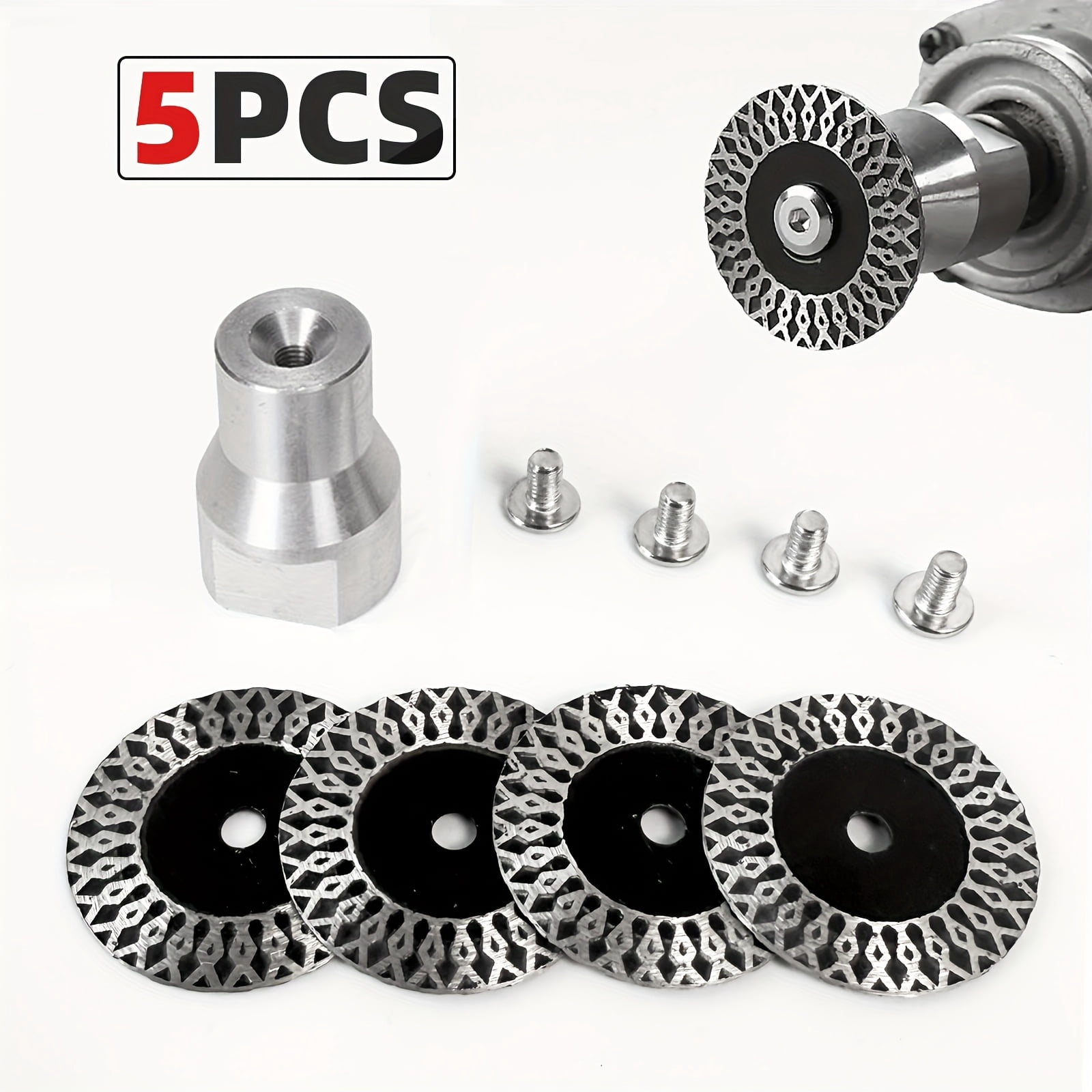 5 Diamond Cutting Wheels 40mm, Smooth Cut w/ Removable Flange, for ...