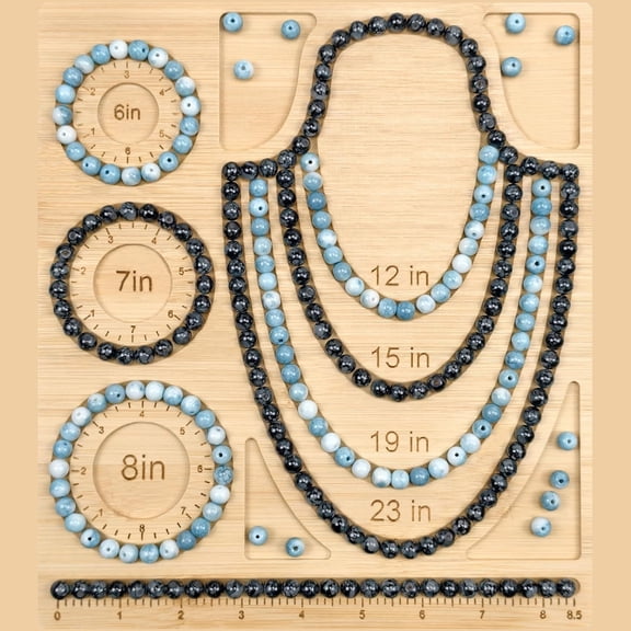 5 Different Styles Bead Board for Jewelry Making, Bamboo Beading Board for Jewelry Bracelet Making, DIY Bracelet Bead Board