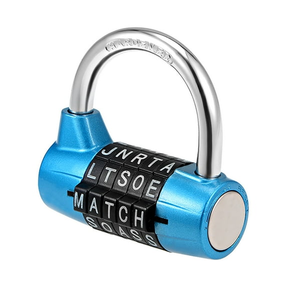 5-Digit Combination Padlock, 2-1/2-inch Resettable Alphabet Code Lock Blue