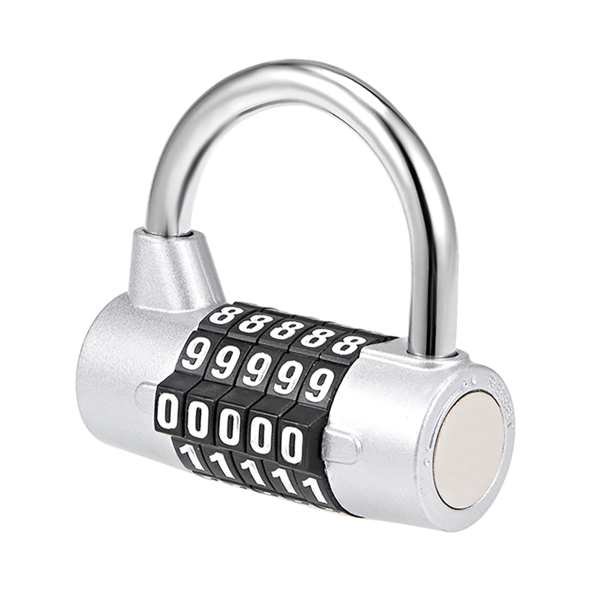 5-Digit Combination Padlock, 2-1/2-inch Resettable Gate Locker Lock ...