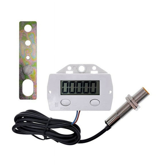 5 Digit Electronic Digital Display Counter Proximity Industrial Magnetic Sensor Switch Punch Counter Induction Meter A,1 x digital counter 1 magnetic induction switch 1 x holder,White