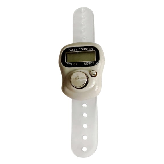 5-Digit Led Digital Handheld Tally Counter Adjustable Strap Electronic Click Counter – Ideal For Lap Counting, Gym Workouts & Outdoor Sports(Beige-2.54X2.54X2Cm)