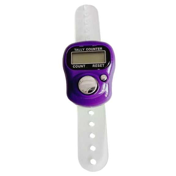 5-Digit Led Digital Handheld Tally Counter Adjustable Strap Electronic Click Counter – Ideal For Lap Counting, Gym Workouts & Outdoor Sports(Purple-2.54X2.54X2Cm)
