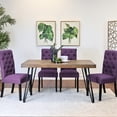 thumbnail image 1 of 5 Dining : Rustic Hairpin Tabletop, 4 Comfortable Chairs, Seats Compilation: Rectangular Metal Table,, 1 of 6
