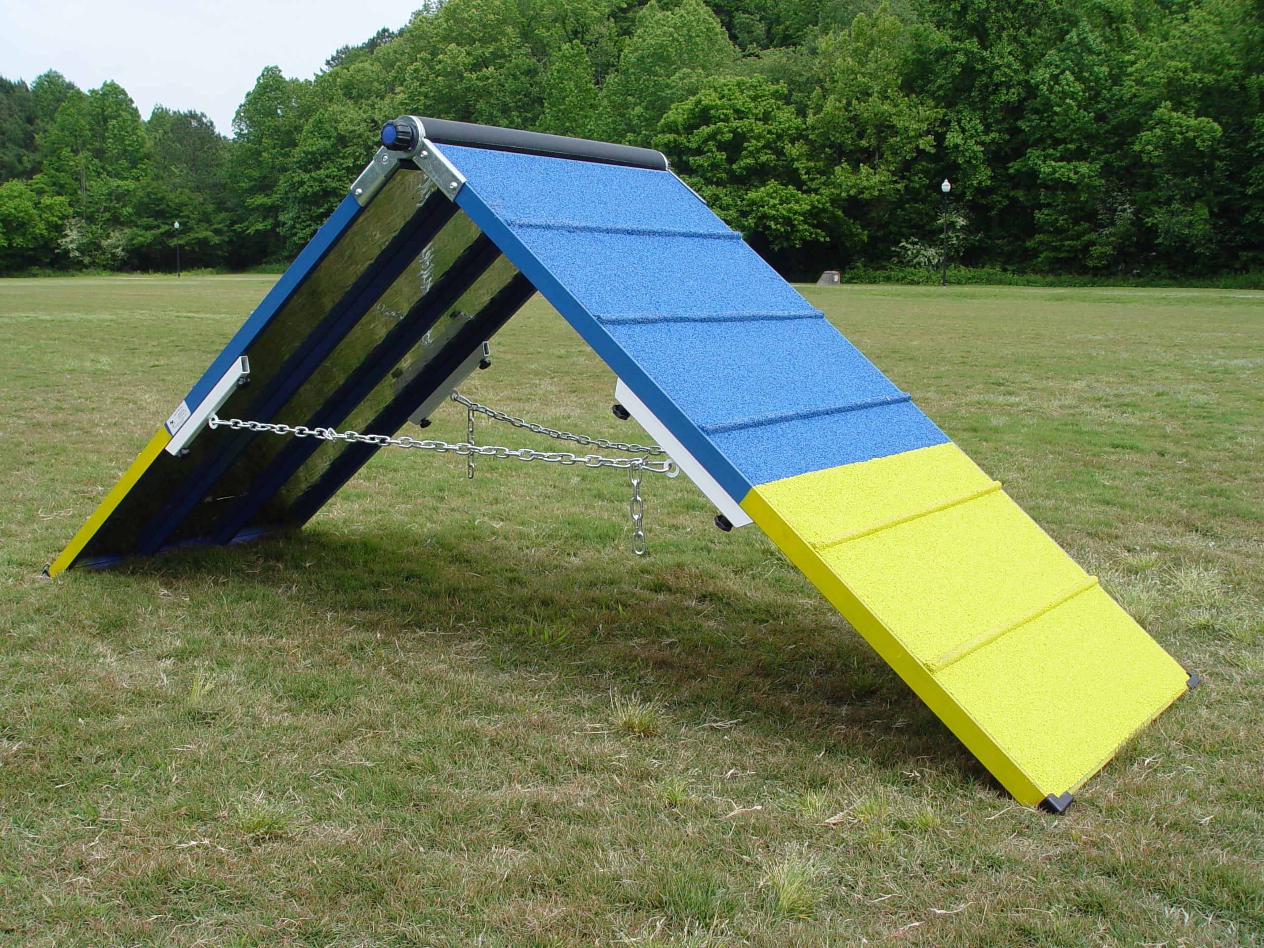 5' Blue and Yellow Aluminum Dog Agility A-Frame